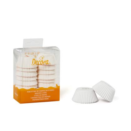 200 WHITE BAKING CUPS 32 X 22 MM