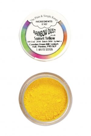 Rainbow Dust Plain - прахообразна боя - СЛЪНЧЕВО ЖЪЛТО / Sunset Yellow