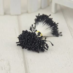 BLACK Matte Mini Tiny Pointed Stamen 