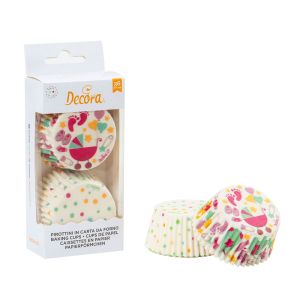 36 Baby shower girl baking cups and polka dots 50 X 32 MM 