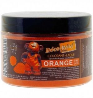 Deco Relief  Прахова боя за шоколад ОРАНЖЕВО  E102-E129 - Orange - 20 гр