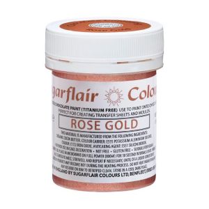 SUGARFLAIR CHOCOLATE PAINT ROSE GOLD - E171 FREE