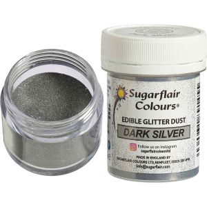Sugarflair - прахообразна боя - ТЪМНО СРЕБРО - Dark Silver