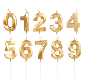 GOLD NUMBER CANDLE 