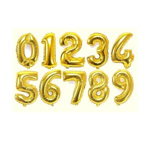 Златен балон цифра 