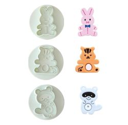 Racoon Squirrel Bunny Plunger Cutter -  3 Set