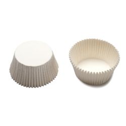 160 WHITE BAKING CUPS 32 X 22 MM