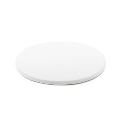 300mm Cake Board Round White Fern