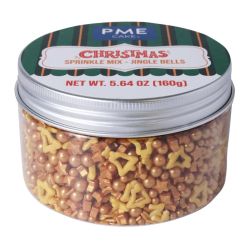 PME CHRISTMAS SPRINKLES - GOLD JINGLE BELLS