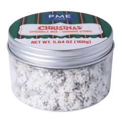 PME CHRISTMAS SPRINKLES - SILVER SHINING STARS 