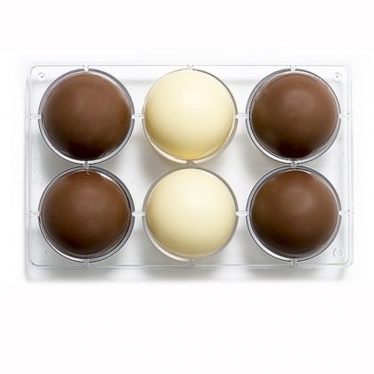 Поликарбонатен молд за шоколад - Hemisphere Ф50