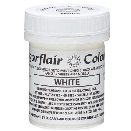 Sugarflair Chocolate Colouring Paint - White