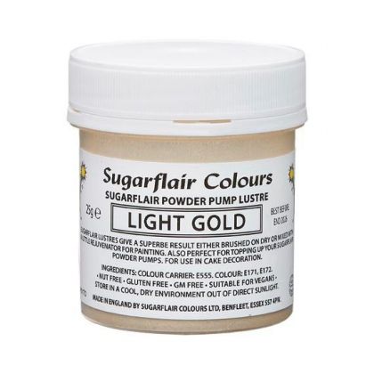 Sugarflair - прахообразна боя - СВЕТЛО ЗЛАТО - Light Gold 25g