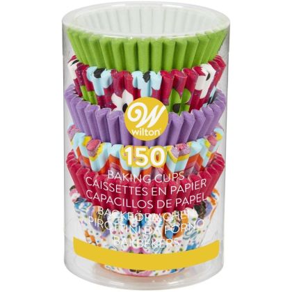 Wilton Цветни мини чашки за Бонбони ШАРЕНИ - 150бр.