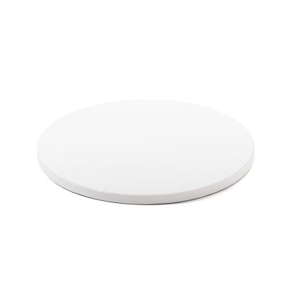 200mm Cake Board Round White Fern