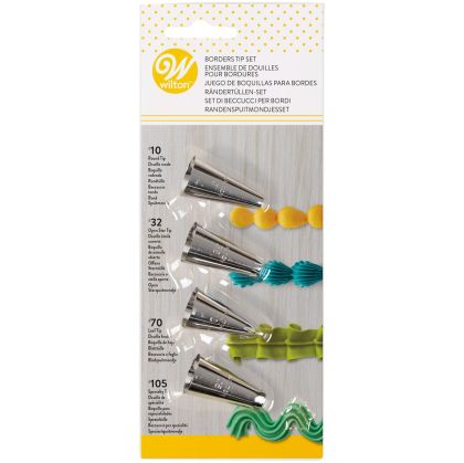 WILTON DECORATING TIP SET 10, 32, 170, 105
