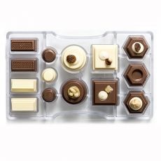 Поликарбонатен молд за шоколад - бонбони - 20-25-30 / 20-25 / h7,5