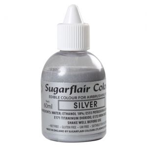  Sugarflair боя за въздушна четка - СРЕБРО -  Airbrush Silver