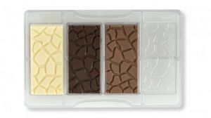 Поликарбонатен молд за шоколад - Каменна стена - 85/42/h10  - 4 гнезда
