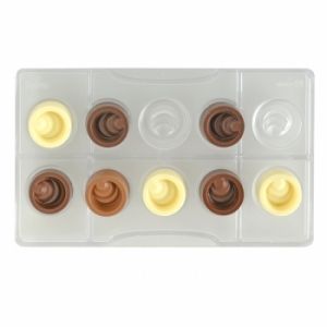 Поликарбонатен молд за шоколад - бонбони - 30х30/h5-15