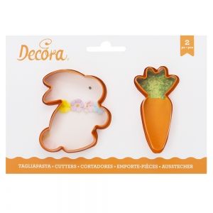 BUNNY AND CARROT CUTTERS SET CM 8 X 2,2 H IN PLASTIC
