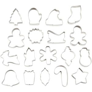 Winter holiday cookie cutter set