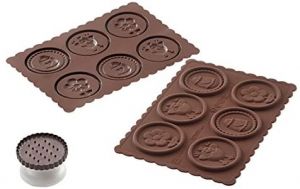 Silikomart Силиконова форма  за шоколадчета и резец за бисквитки - Великден Ф 5,5 - 6 гнезда