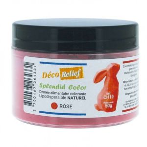 Deco Relief Pink Natural Lipodispersible Coloring Foodstuff- 50gr