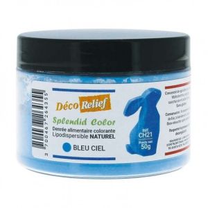 Deco Relief Sky blue Natural Lipodispersible Coloring Foodstuff - 50gr