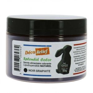 Deco Relief Black Natural Lipodispersible Coloring Foodstuff - 50gr