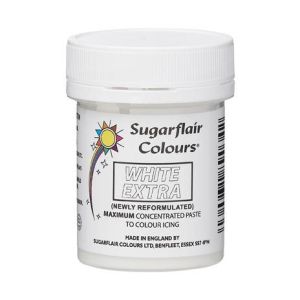 Sugarflair Paste Colour  - концентрирана боя Sugarflair - ЕКСТРА БЯЛО -  WHITE EXTRA - 42 гр.