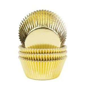 60 GOLD BAKING CUPS 50 X 32 MM