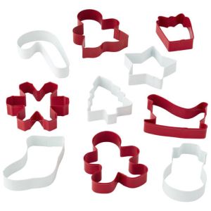 Winter holiday cookie cutter set