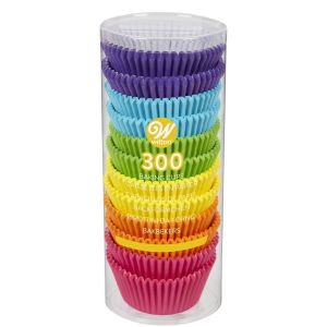 Wilton Цветни чашки за мъфини за Бонбони ДЪГА - 300бр.