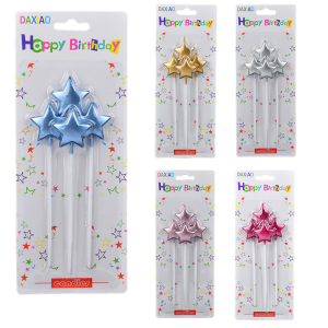 Set of 4 stars candles