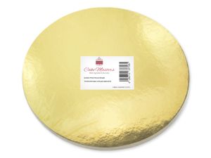 Комплект тънки кръгли подложки за торта - злато - мукава - 2,5мм дебелина -  Ф20