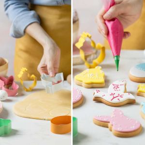 Easter patterned pastry cutters