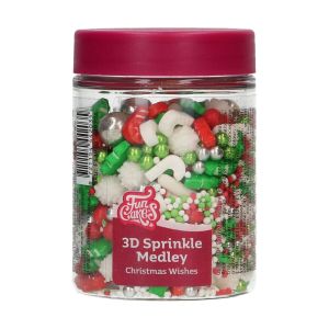 FunCakes 3D Sprinkle Medley Christmas Wishes 