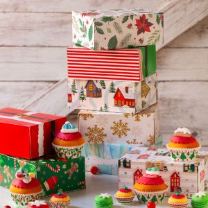 Decora Kутия за бисквитки СНЕЖЕН ПЕЙЗАЖ