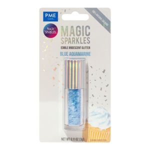Magic Sparkles, Edible Iridescent Glitter – Blue Aquamarine