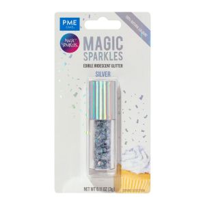 Magic Sparkles, Edible Iridescent Glitter – Silver